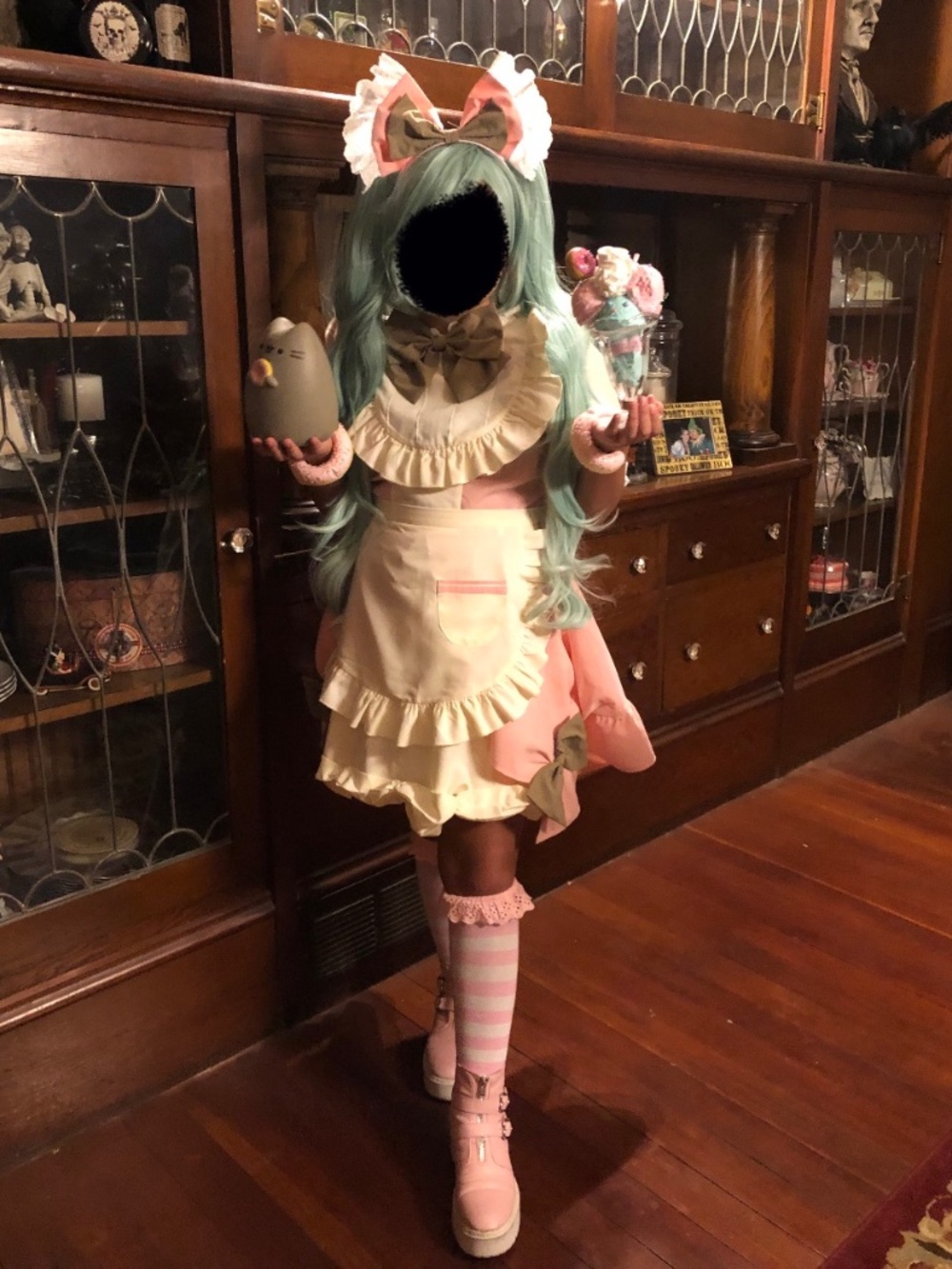 Hatsune Miku vocaloid maid cosplay costume